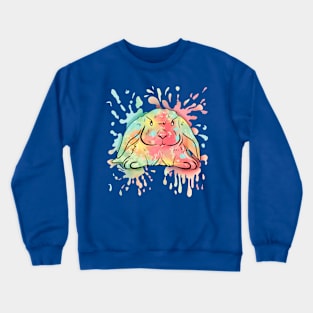 Easter Holland Lop RabbIt With Blue Background Crewneck Sweatshirt